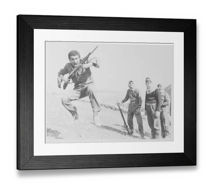 Framed Print : Commando Demonstrating with His Bayonet Framed Print : Commando Demonstrating with His Bayonet