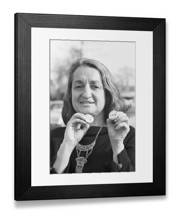 Framed Print : Writer Betty Friedan at Annual NOW Convention Framed Print : Writer Betty Friedan at Annual NOW Convention