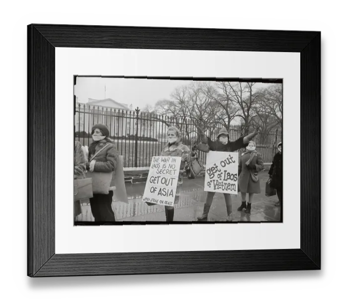 Framed Print : Protesters Marching with Signs Framed Print : Protesters Marching with Signs