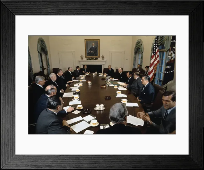 Framed Print : President and Staff at Table Framed Print : President and Staff at Table