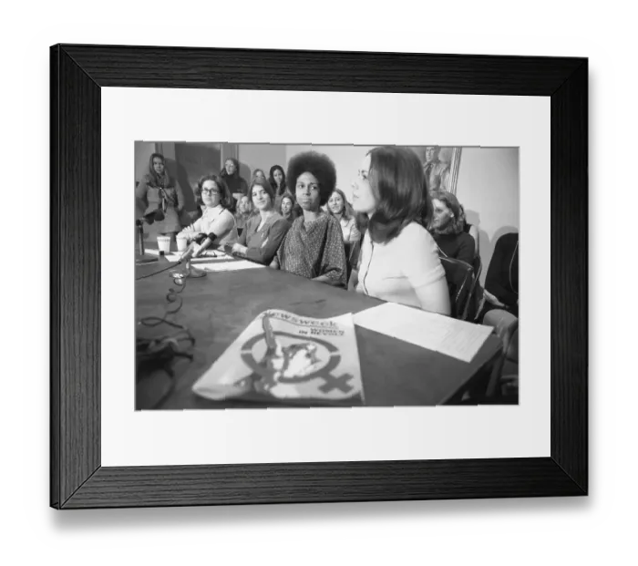 Framed Print : Newsweek Women Fed Up with Male System Framed Print : Newsweek Women Fed Up with Male System