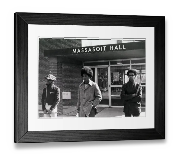 Framed Print : Protesters in Front of Massasoit Hall Framed Print : Protesters in Front of Massasoit Hall
