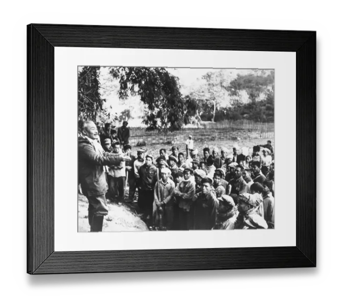 Framed Print : Prince Souphanouvong Speaking to Villagers on Need of a Dam Framed Print : Prince Souphanouvong Speaking to Villagers on Need of a Dam
