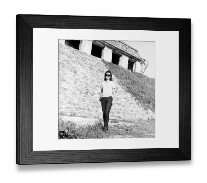 Framed Print : Jacqueline Kennedy at Mayan Ruins Framed Print : Jacqueline Kennedy at Mayan Ruins