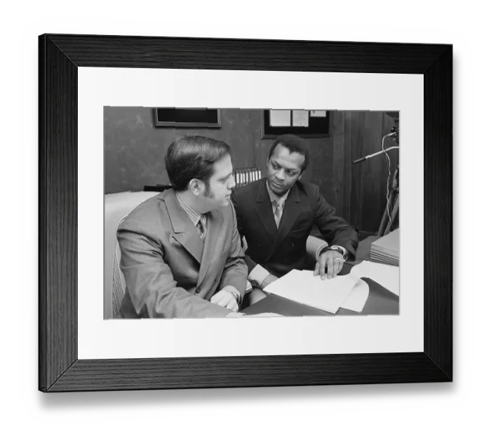 Framed Print : Curtis Flood Conversing with Attorney Framed Print : Curtis Flood Conversing with Attorney