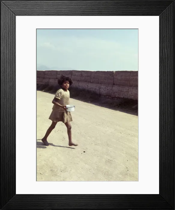 Framed Print : Street Sweeper Carrying His Broom Framed Print : Street Sweeper Carrying His Broom