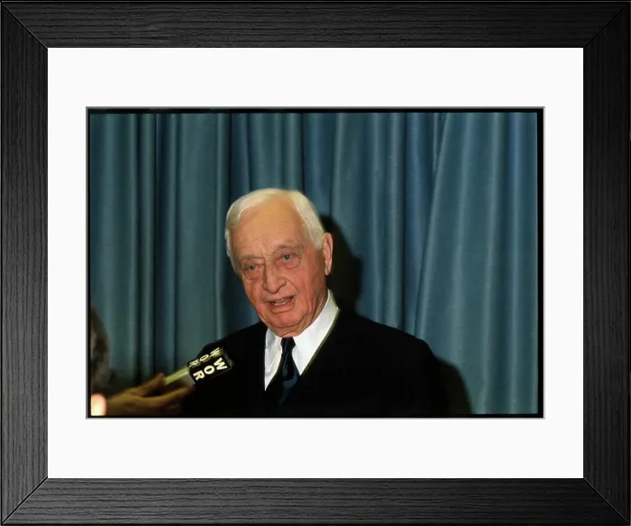 Framed Print : Cyrus Eaton Speaking to Reporter Framed Print : Cyrus Eaton Speaking to Reporter