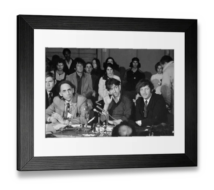 Framed Print : Tom Hayden, Chicago Seven, Raises Hand Framed Print : Tom Hayden, Chicago Seven, Raises Hand