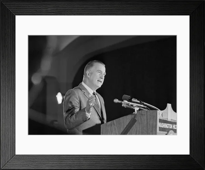 Framed Print : Spiro Agnew Addressing Governors Conference
