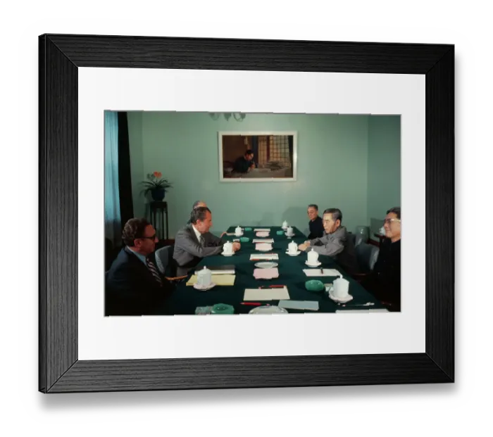 Framed Print : Richard Nixon and Chou En-Lai Framed Print : Richard Nixon and Chou En-Lai