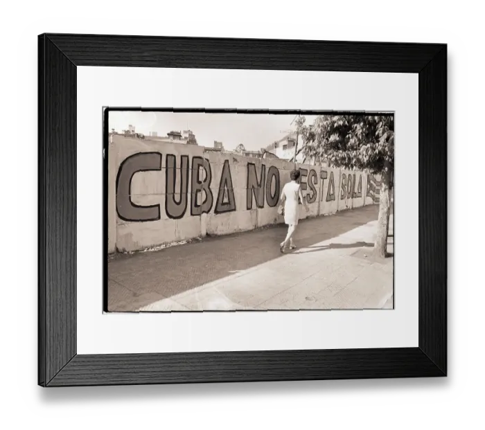 Framed Print : Wall with Cuba is Not Alone Painted on it Framed Print : Wall with Cuba is Not Alone Painted on it