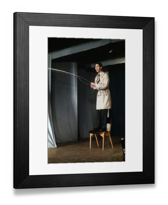 Framed Print : Prince Charles Fishing From a Chair Framed Print : Prince Charles Fishing From a Chair