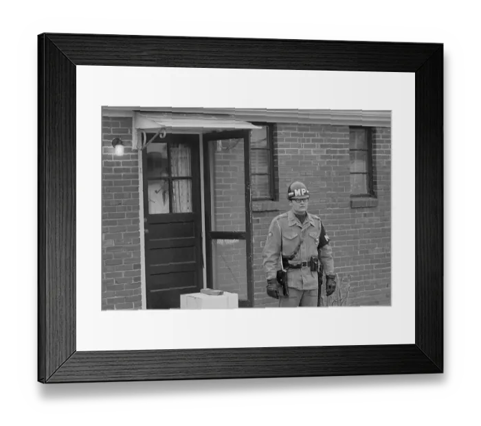 Framed Print : MP Standing Outside Jeffrey MacDonald's House Framed Print : MP Standing Outside Jeffrey MacDonald's House