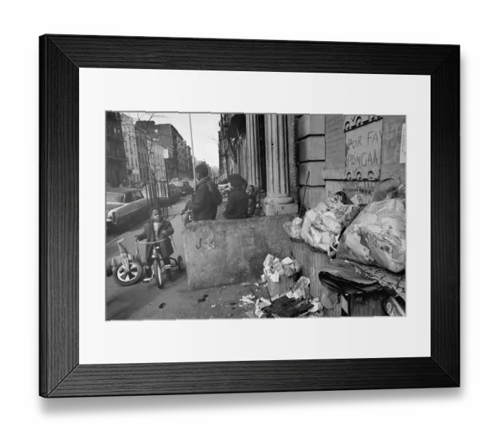 Framed Print : Children Playing on New York City Sidewalk Framed Print : Children Playing on New York City Sidewalk