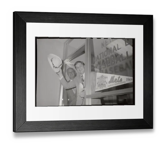 Framed Print : Tom Seaver and Bob Scheffing Waving from Door Framed Print : Tom Seaver and Bob Scheffing Waving from Door