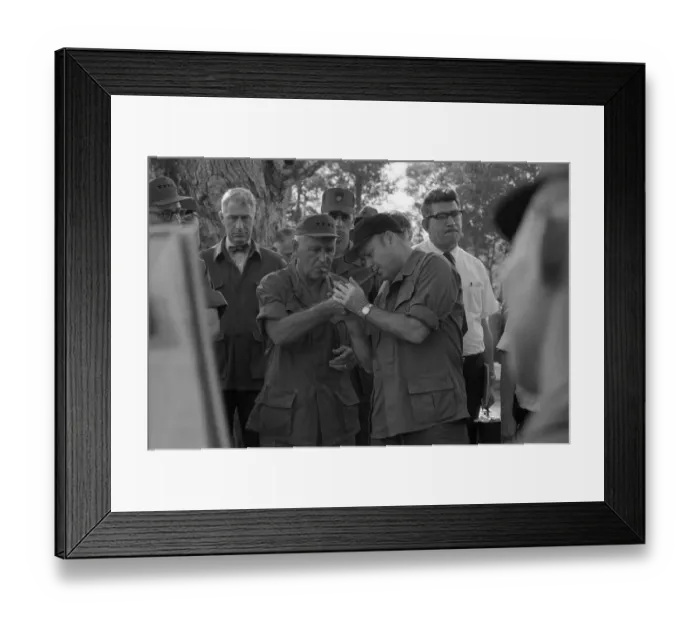 Framed Print : Melvin Laird and Creighton Abrams Lighting Cigars Framed Print : Melvin Laird and Creighton Abrams Lighting Cigars