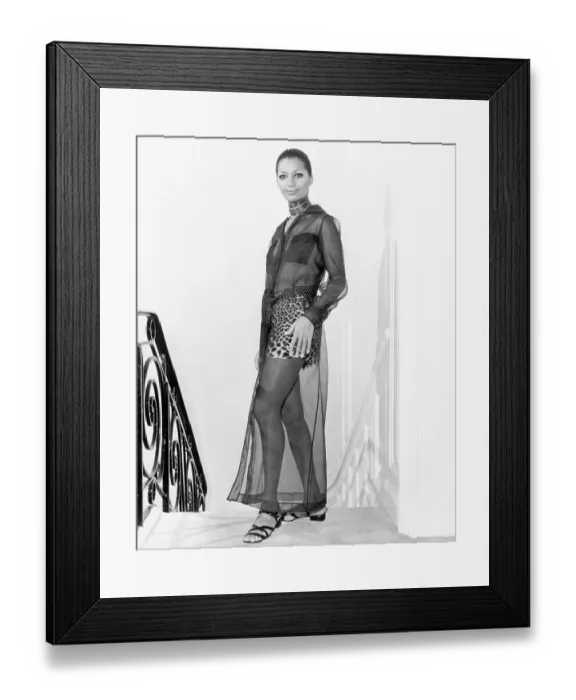 Framed Print : Model Wearing Yves Saint Laurent Evening Attire Framed Print : Model Wearing Yves Saint Laurent Evening Attire