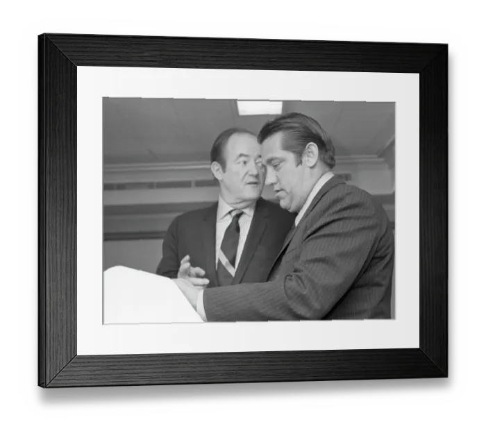 Framed Print : Former Vice President Hubert Humphrey and Senator Fred Harris Framed Print : Former Vice President Hubert Humphrey and Senator Fred Harris