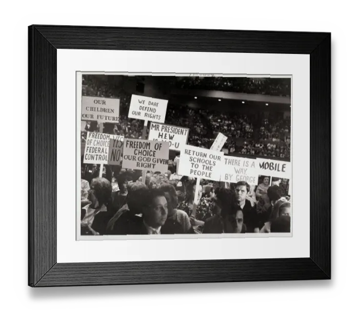Framed Print : Concerned Parents Rally