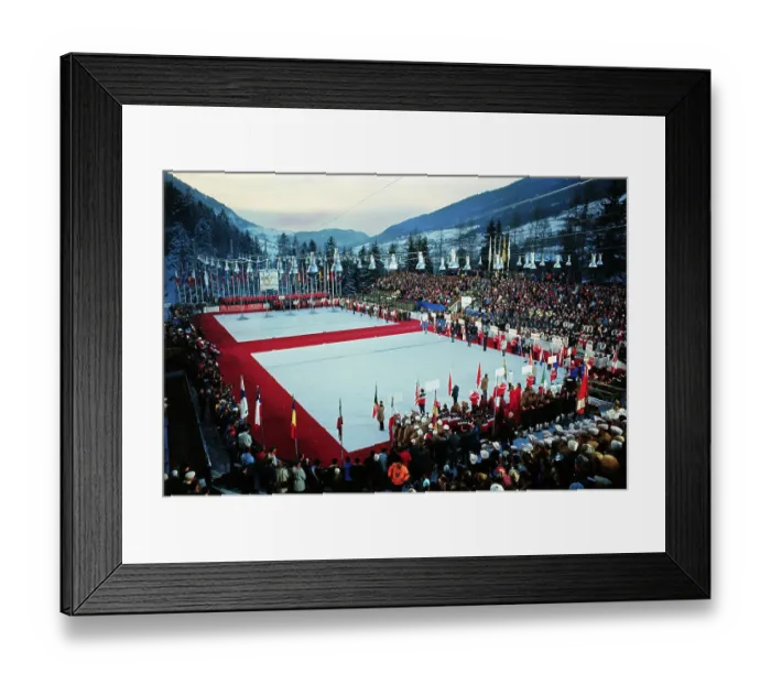 Framed Print : Opening Ceremony of Ski Championships Framed Print : Opening Ceremony of Ski Championships