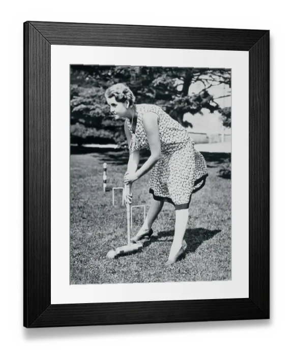 Framed Print : Barbara Hutton Playing Croquet Framed Print : Barbara Hutton Playing Croquet