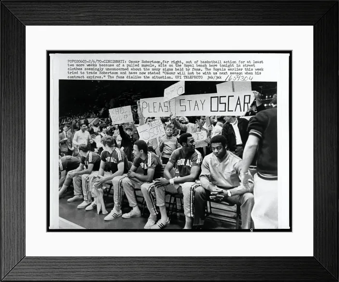Framed Print : Oscar Robertson on Royals Bench Framed Print : Oscar Robertson on Royals Bench