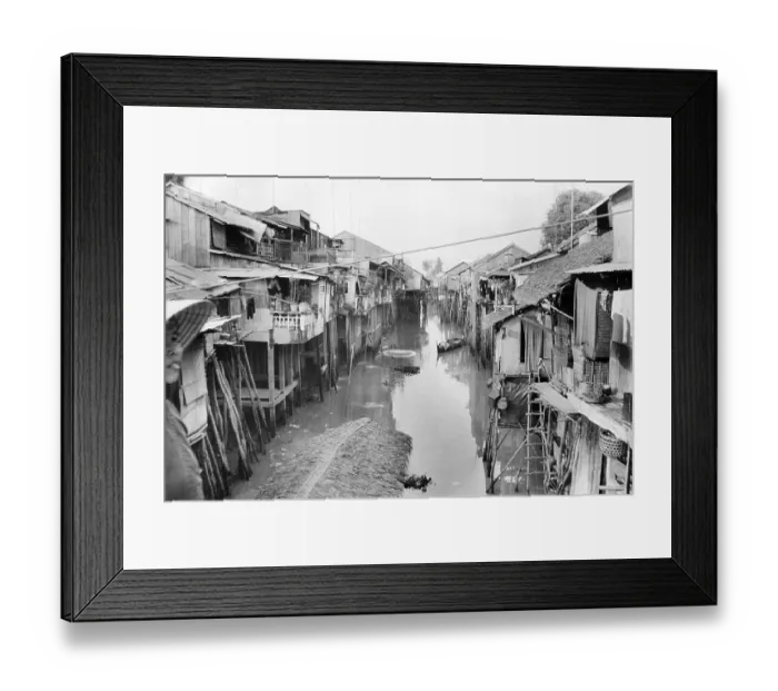 Framed Print : Scene of Squalid Living Area in Village Framed Print : Scene of Squalid Living Area in Village