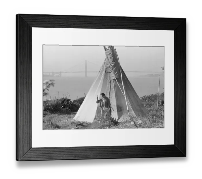 Framed Print : Tepee on Alcatraz During Takeover Framed Print : Tepee on Alcatraz During Takeover