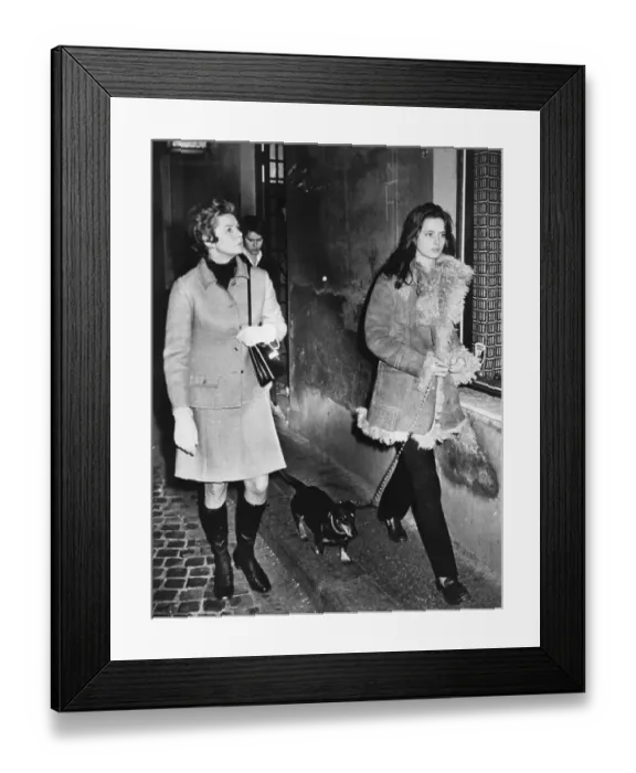 Framed Print : Ingrid Bergman Shopping with Daughters Framed Print : Ingrid Bergman Shopping with Daughters