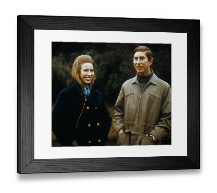 Framed Print : Prince Charles and Princess Anne Smiling Framed Print : Prince Charles and Princess Anne Smiling