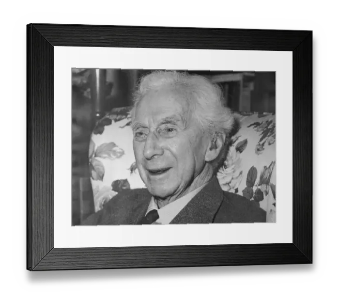 Framed Print : Portrait of Bertrand Russell Framed Print : Portrait of Bertrand Russell