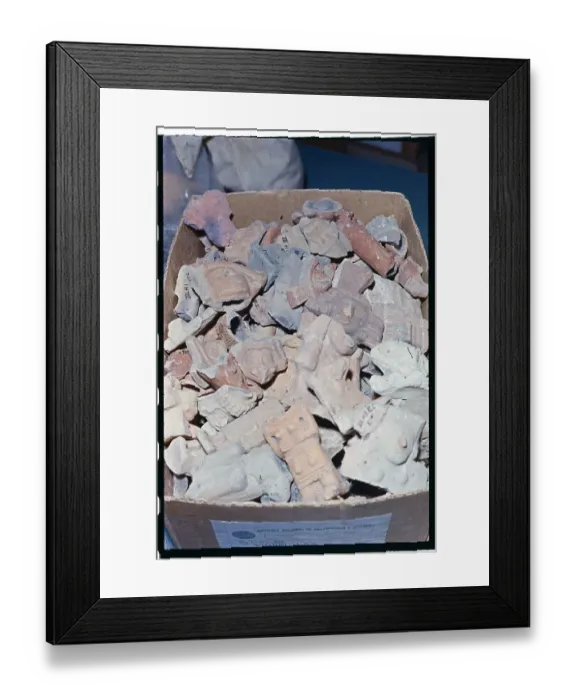 Framed Print : Aztec Artifact Found During Excavation Framed Print : Aztec Artifact Found During Excavation