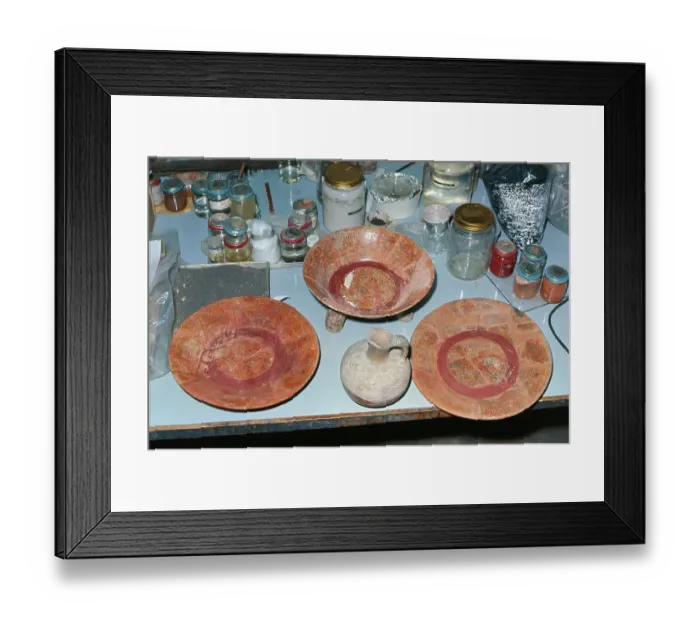 Framed Print : Aztec Artifacts Found During Excavation