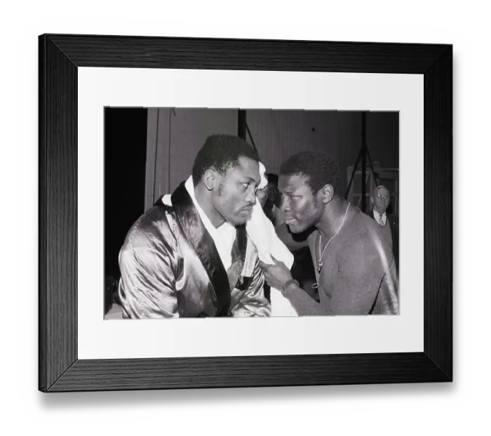 Framed Print : Emile Griffith Talking To Joe Frazier Framed Print : Emile Griffith Talking To Joe Frazier