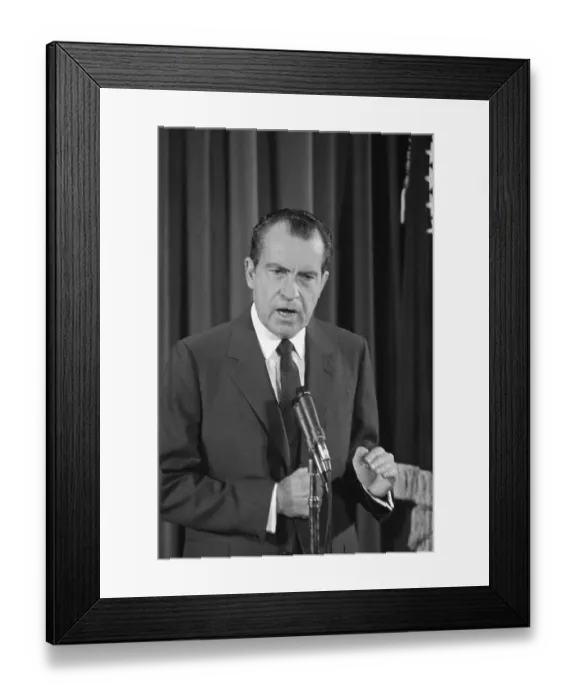 Framed Print : Nixon. President Nixon, in a nationally televised news conference 1 / 30 Framed Print : Nixon. President Nixon, in a nationally televised news conference 1 / 30