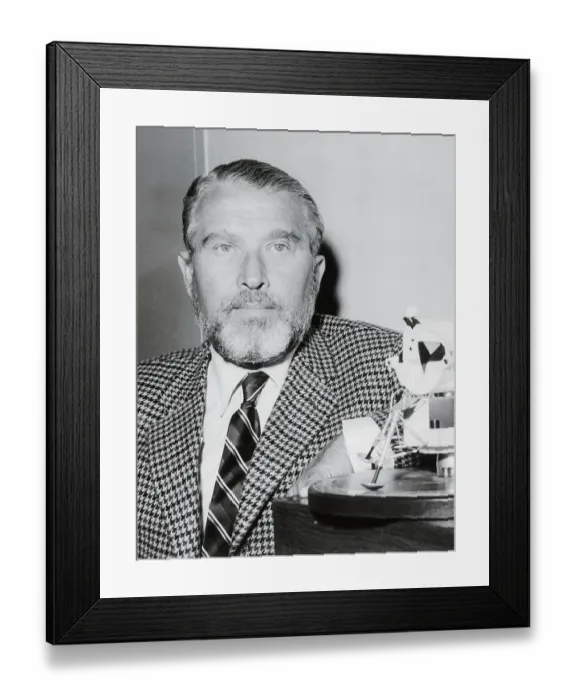 Framed Print : Portrait of Dr Wernher Von Braun Framed Print : Portrait of Dr Wernher Von Braun