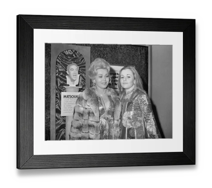Framed Print : Zsa Zsa Gabor with Daughter Francesca Framed Print : Zsa Zsa Gabor with Daughter Francesca