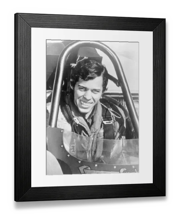 Framed Print : Don Prudhomme Smiling in Car Framed Print : Don Prudhomme Smiling in Car