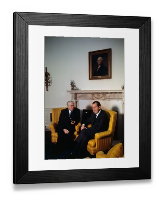 Framed Print : Richard M. Nixon with British Prime Minister in Meeting Framed Print : Richard M. Nixon with British Prime Minister in Meeting