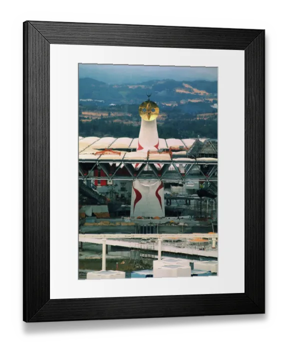 Framed Print : Colorful Totem Pole Design Framed Print : Colorful Totem Pole Design