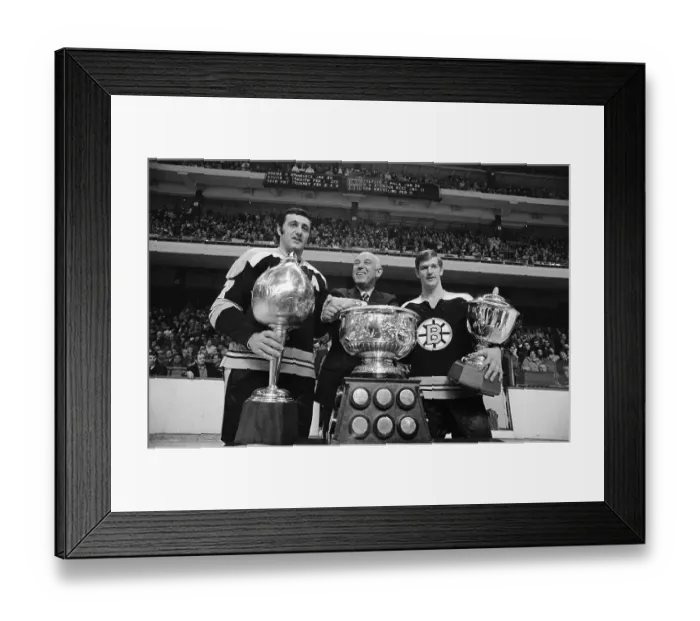 Framed Print : Bobby Orr and Tony Esposito Getting Awards