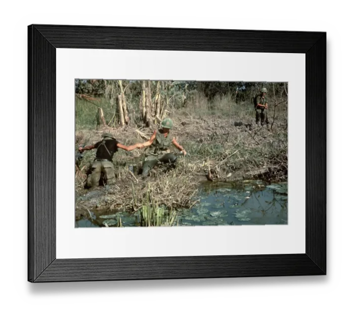 Framed Print : Americans Walking Through a Swamp Framed Print : Americans Walking Through a Swamp