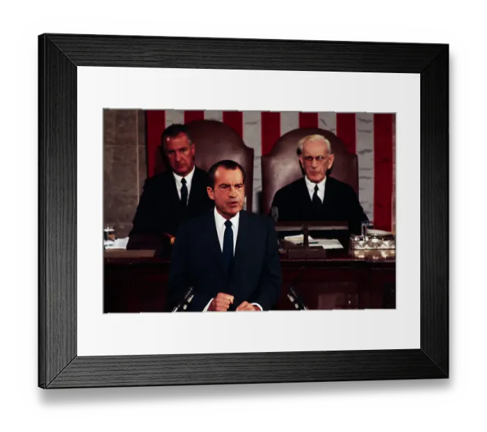 Framed Print : Richard Nixon Delivering the State of the Union Framed Print : Richard Nixon Delivering the State of the Union