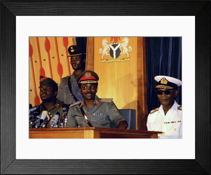 Framed Print : Yakubu Gowon Holding Press Conference Framed Print : Yakubu Gowon Holding Press Conference