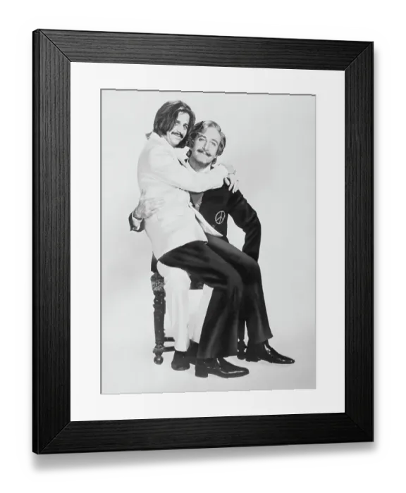 Framed Print : Ringo Starr Sitting on Peter Sellers Framed Print : Ringo Starr Sitting on Peter Sellers