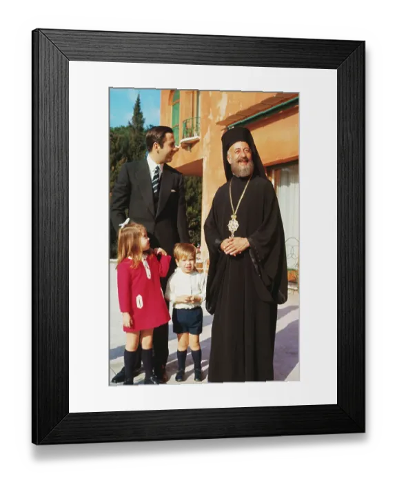 Framed Print : King Constantine with Children and Archbishop Framed Print : King Constantine with Children and Archbishop