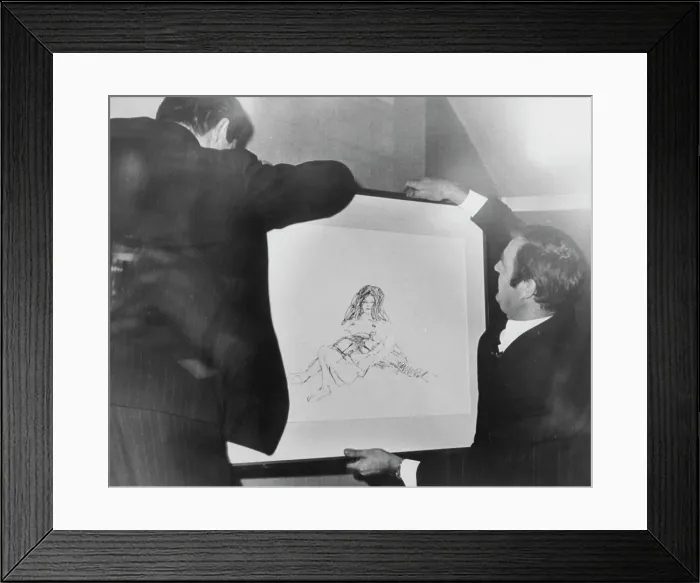 Framed Print : Police Removing Art by John Lennon
