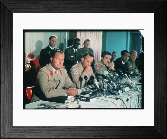 Framed Print : Military Officers in Meeting