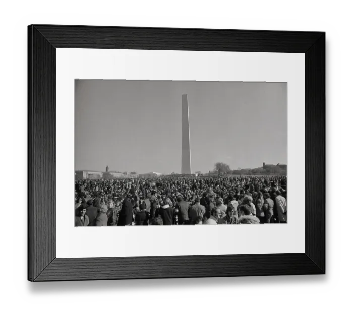 Framed Print : Vietnam Protest at Washington Monument Framed Print : Vietnam Protest at Washington Monument