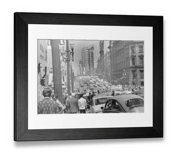 Framed Print : Street View of Traffic Congestion Framed Print : Street View of Traffic Congestion